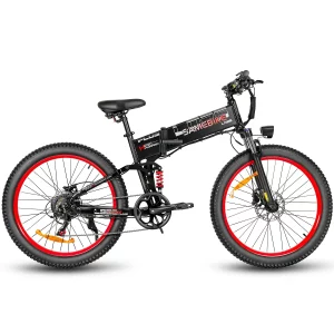 SAMEBIKE LO26 Plus Folding Mountain E-Bike – 26" Fat Tire Off-Road