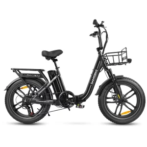 SAMEBIKE C05 Pro Step-Thru Folding Fat Tire E-Bike – 20" Urban Commuter
