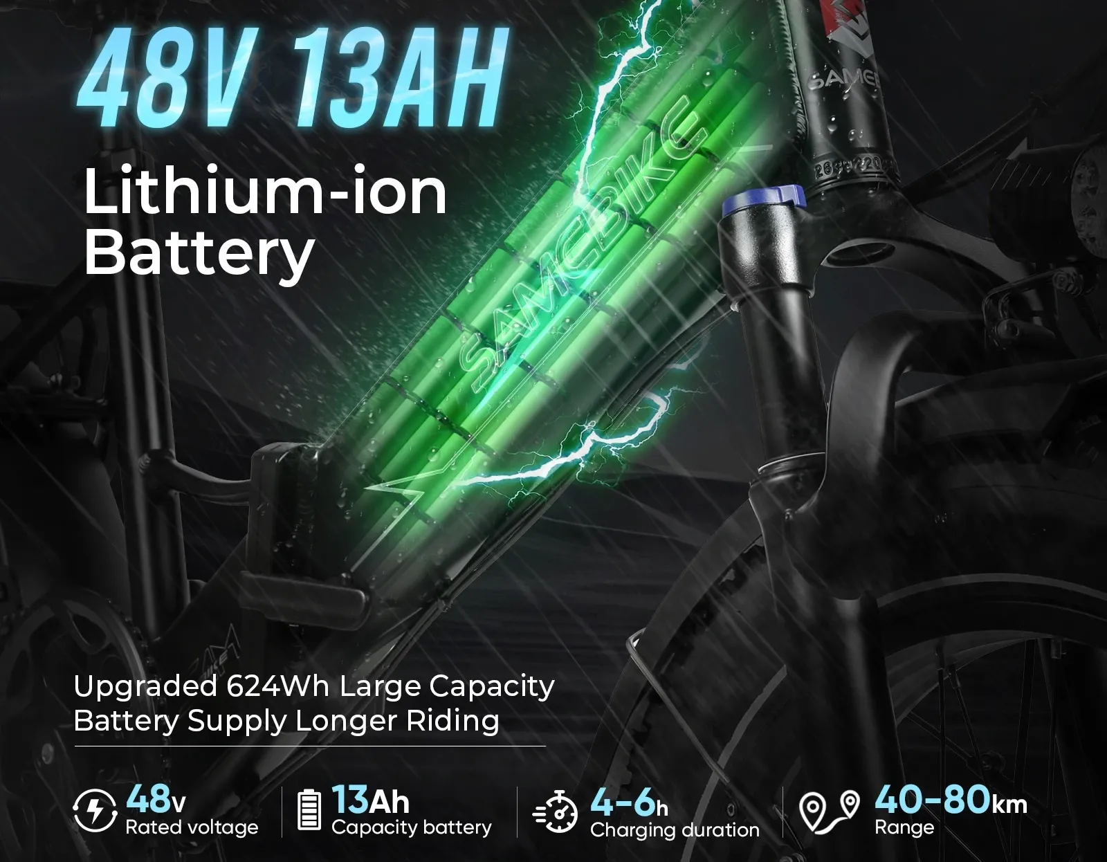 Batería extraíble de 48V 13Ah