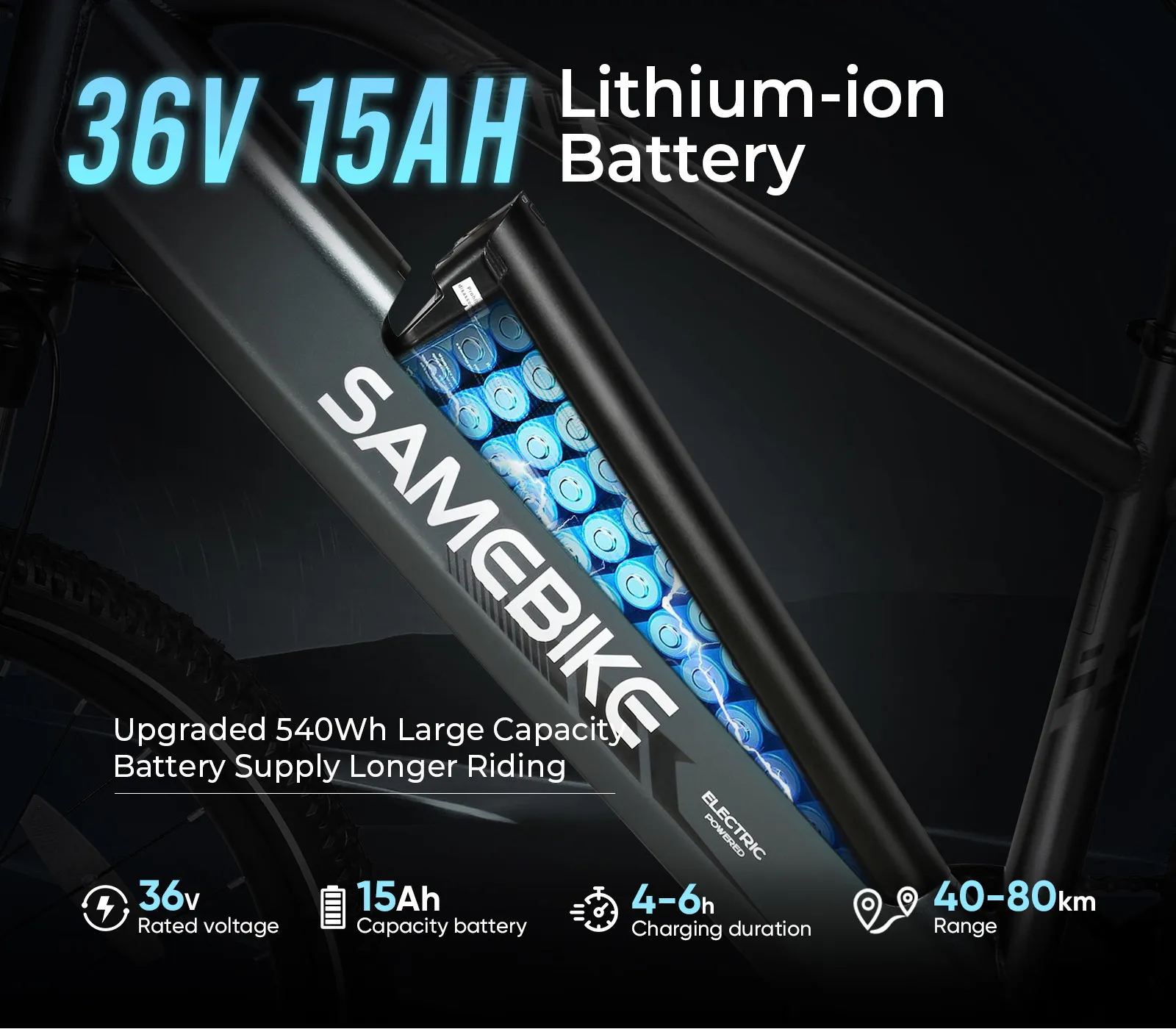 36V 15Ah Hidden Battery