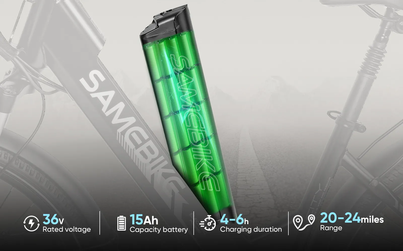 36V 15Ah Hidden Battery