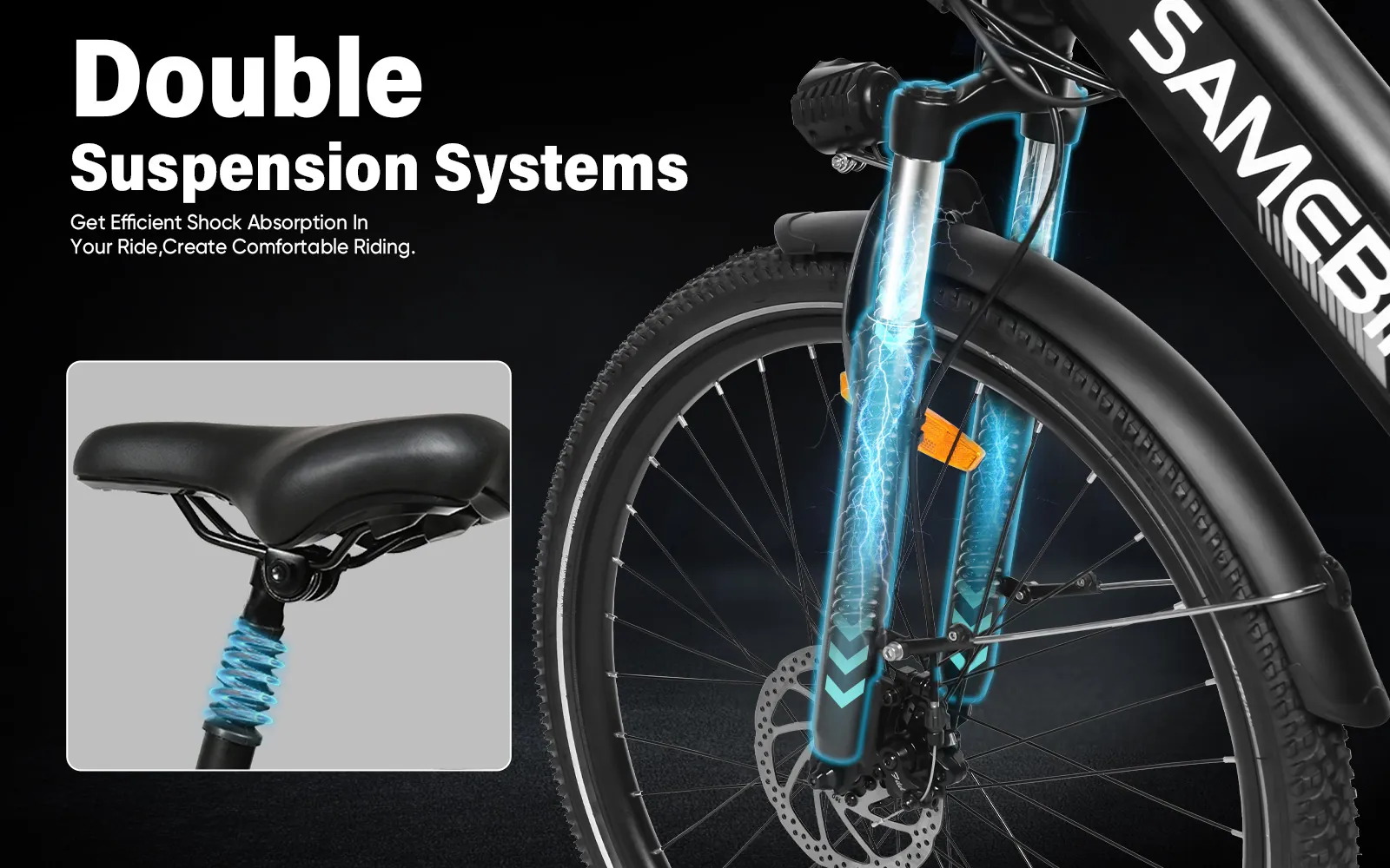 Sistema de doble suspensión de la e-bike