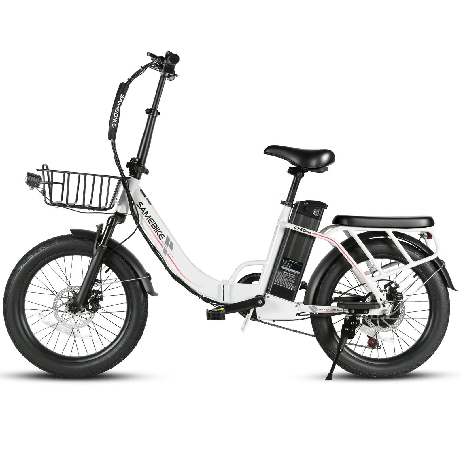SAMEBIKE CY20 Pro-FT blanca, vista lateral izquierda