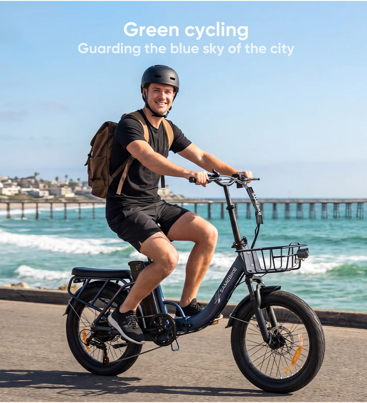 SAMEBIKE CY20 Pro-FT durante un trayecto urbano