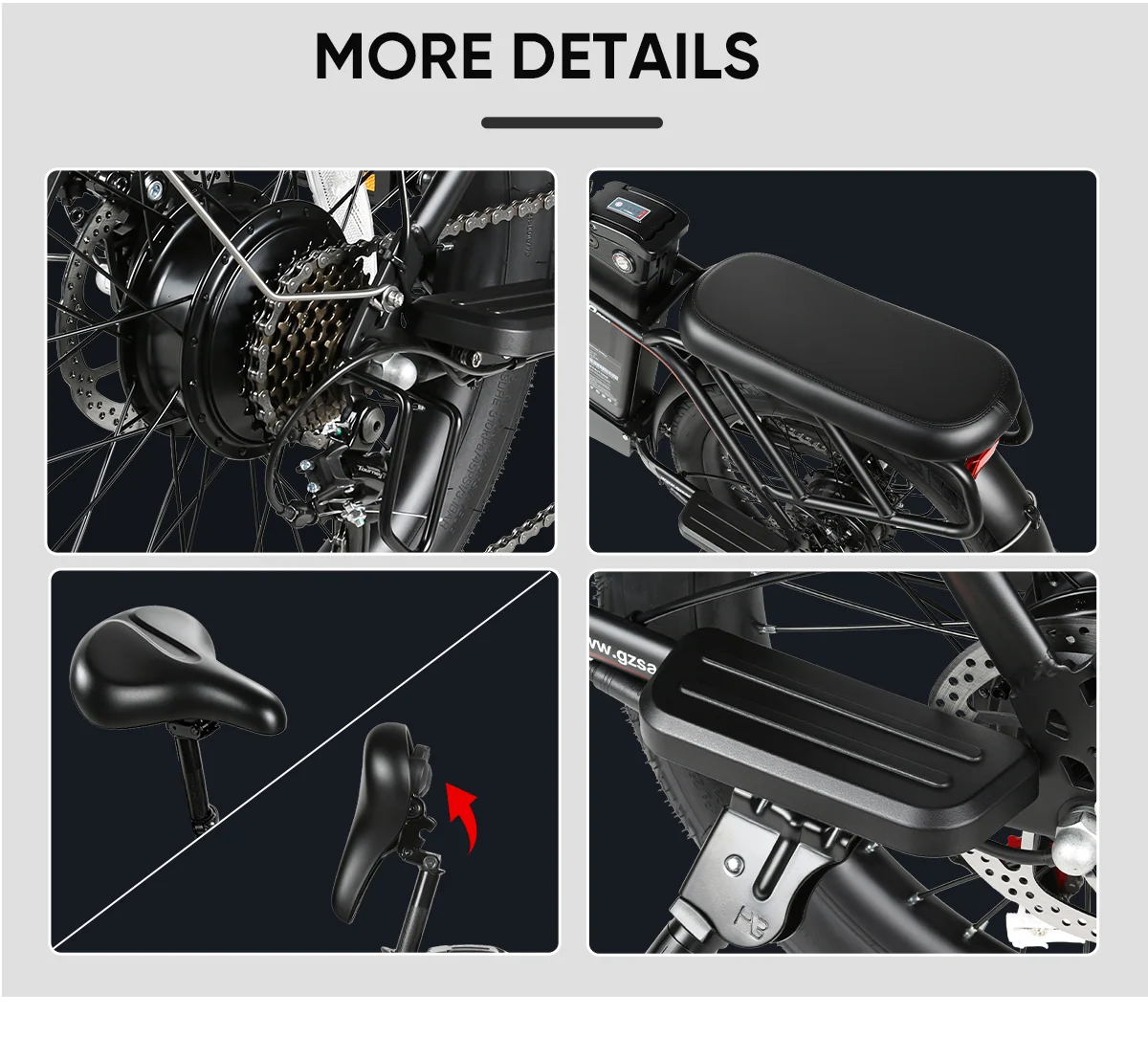 Detalles de los componentes de la SAMEBIKE CY20 Pro-FT