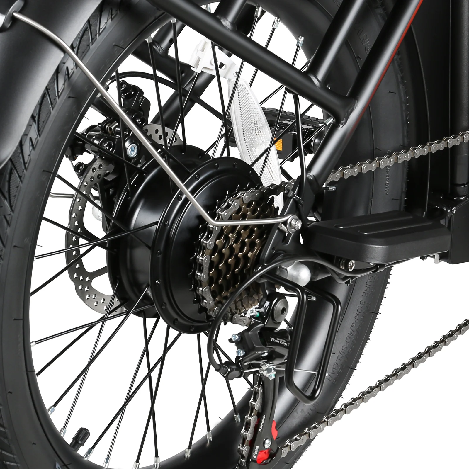 Motor trasero y cambio Shimano de la SAMEBIKE CY20 Pro-FT