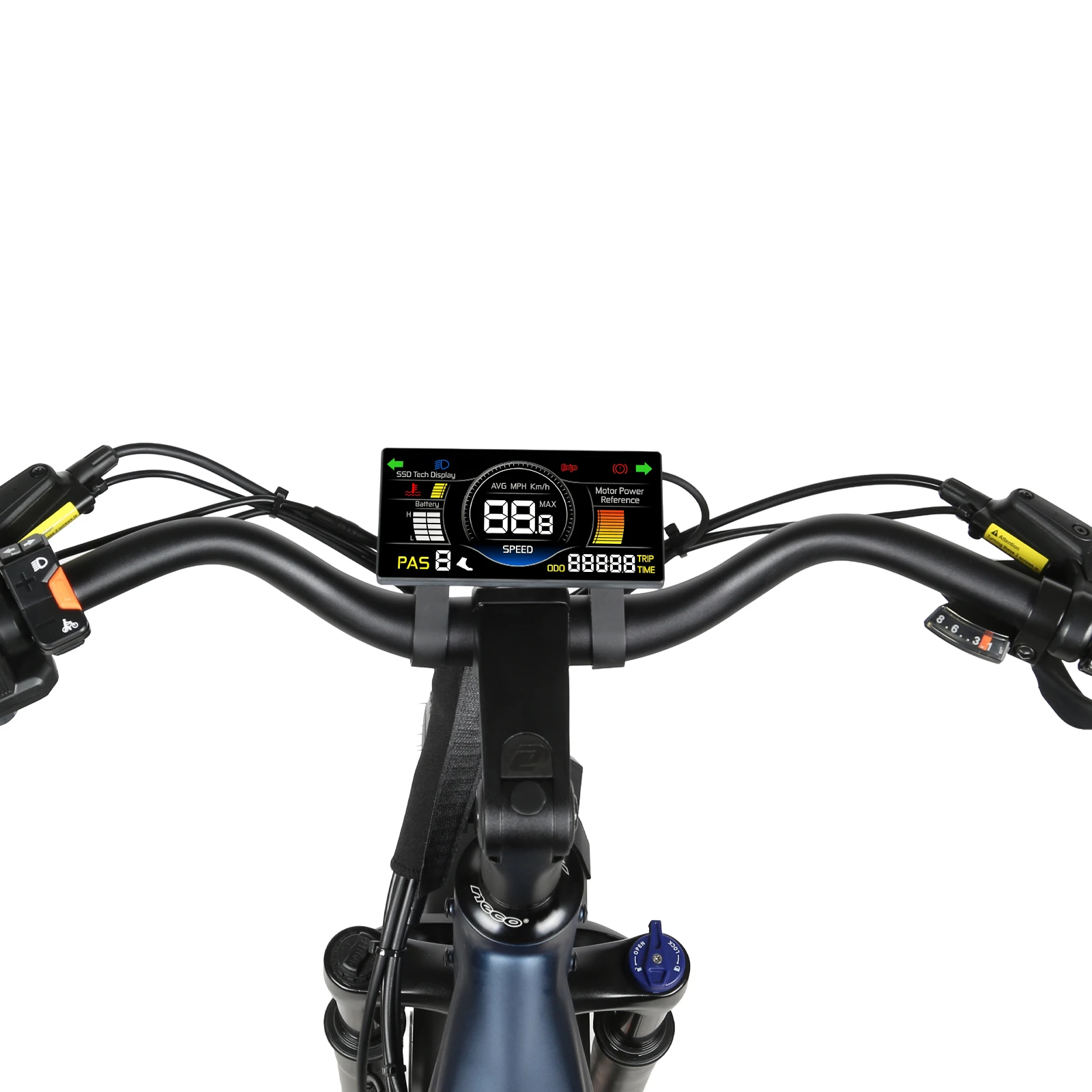 Pantalla LCD central a color de 5 pulgadas de la SAMEBIKE CREST